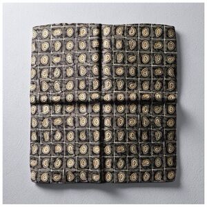Bijan Silk Pocket Square – Iconic Paisley Grid, Hand-Finished Luxury